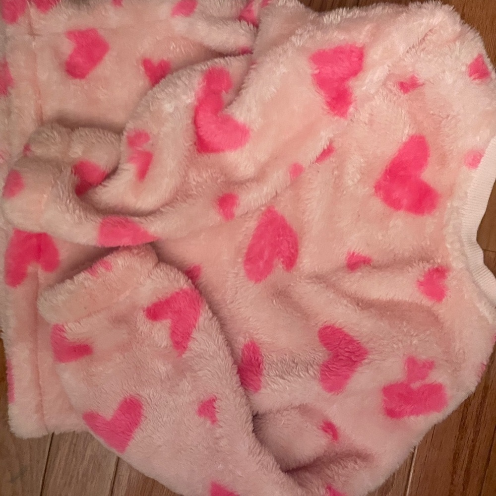 Cat & Jack Pink Fuzzy heart Sweater 5T